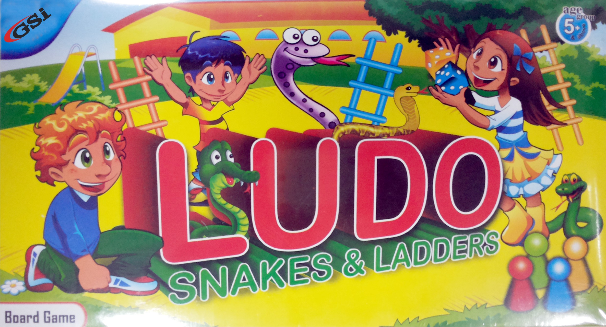 2-in-1 Ludo Snakes and Ladder Board Game