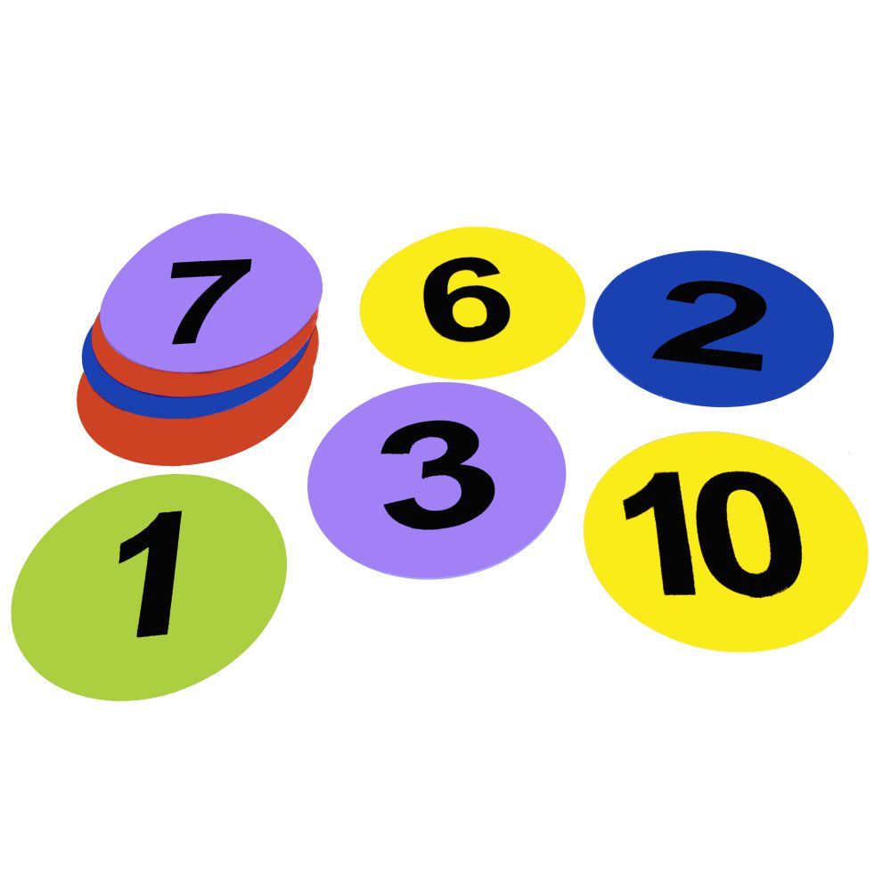 Numbered Spot Markers 0-9