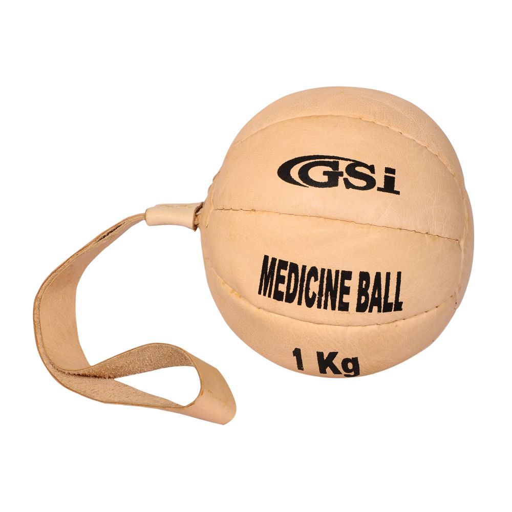 10 panel Medicine Ball with Strap - Natural